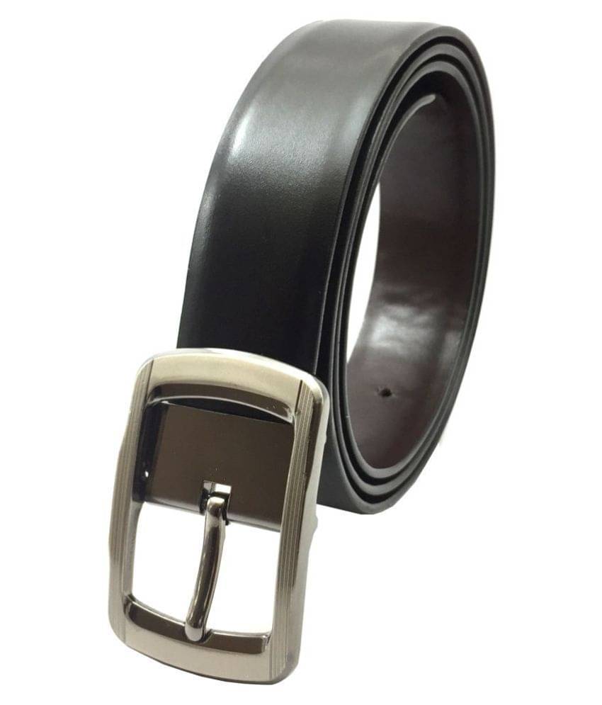 SAGIR ITALIAN LEATHER - Black Faux Leather Men's Casual Belt ( Pack of 1 )     			SAGIR ITALIAN LEATHER - Black Faux Leather Men's Casual Belt ( Pack of 1 )