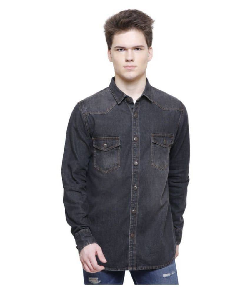 Southbay Linen Slim Fit Solids Full Sleeves Men's Casual Shirt - Black ( Pack of 1 )