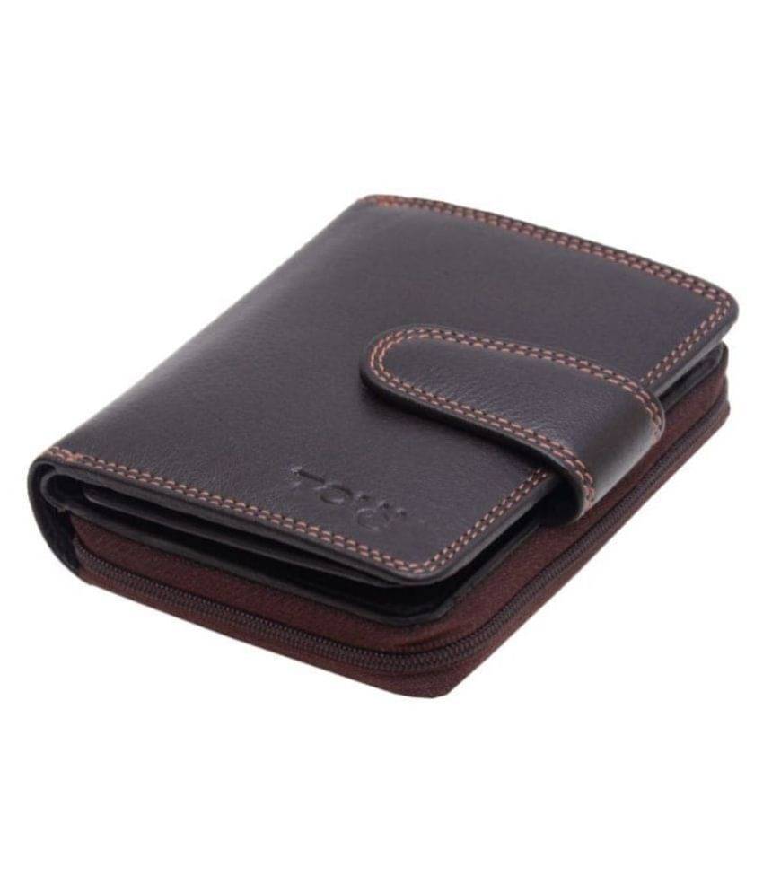     			Tough Women Casual Brown Genuine Leather Wallet - Regular Size (11 Card Slots)