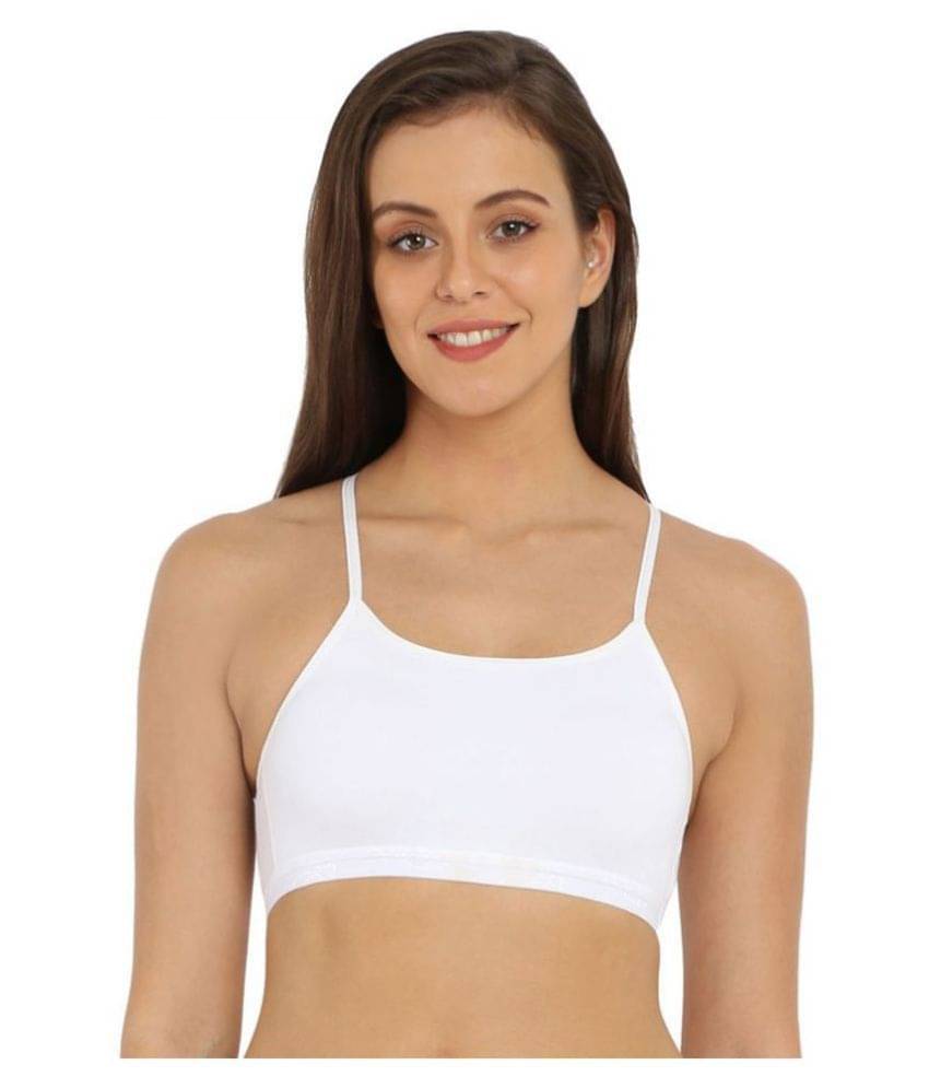 Jockey Cotton Lycra Cami bra - White Jockey Cotton Lycra Cami bra - White
