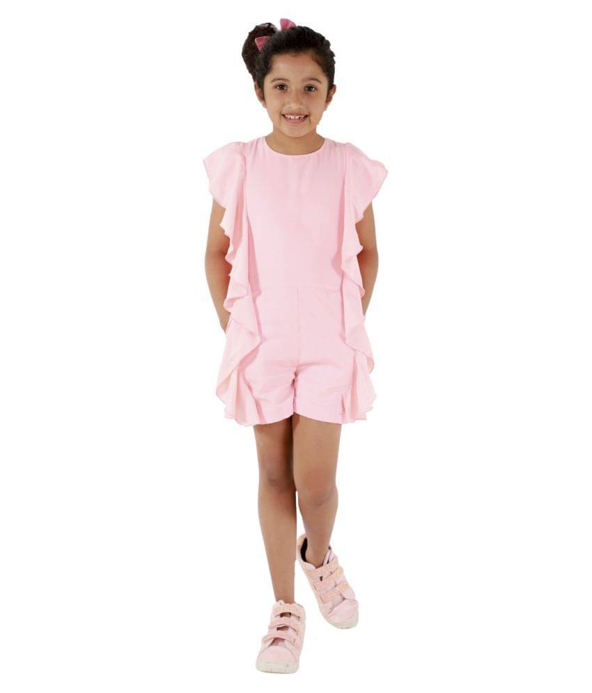 Kids Cave Crepe A-line For Girls ( Pack of 1 , Pink ) Kids Cave Crepe A-line For Girls ( Pack of 1 , Pink )