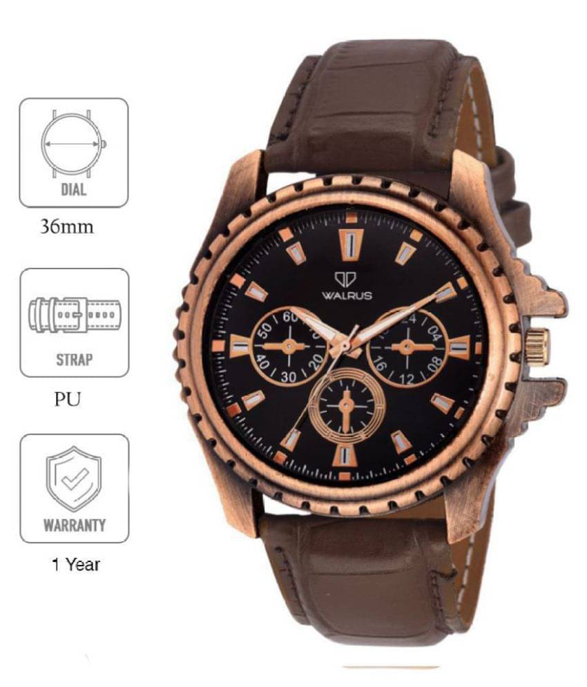     			Walrus Lo-Cp-101WA PU Analog Men's Watch