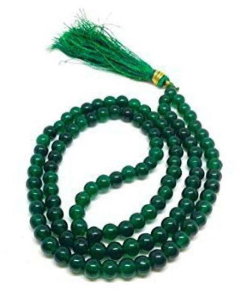 Green Hakik (Agate Stone) Mala (108+1 Beads) 6-7mm Green Hakik (Agate Stone) Mala (108+1 Beads) 6-7mm