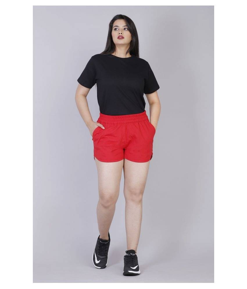     			SCROTT Cotton Skorts - Red
