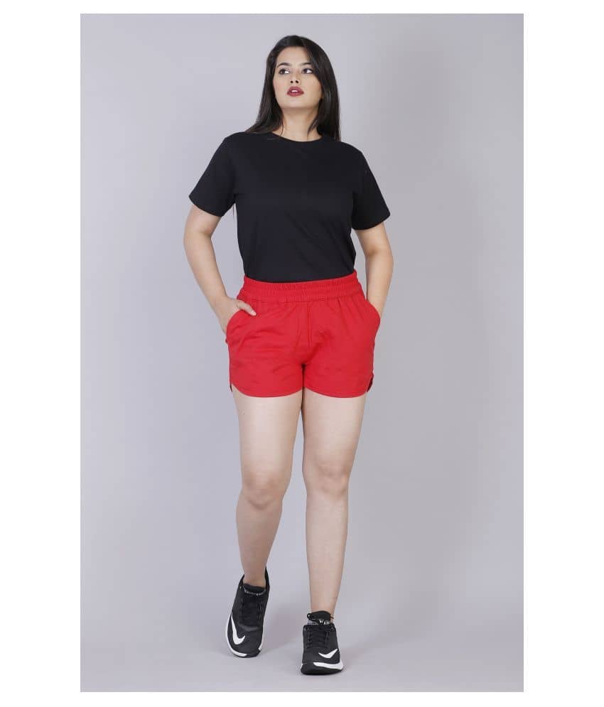 Scrott Merchandise Cotton Hot Pants - Red