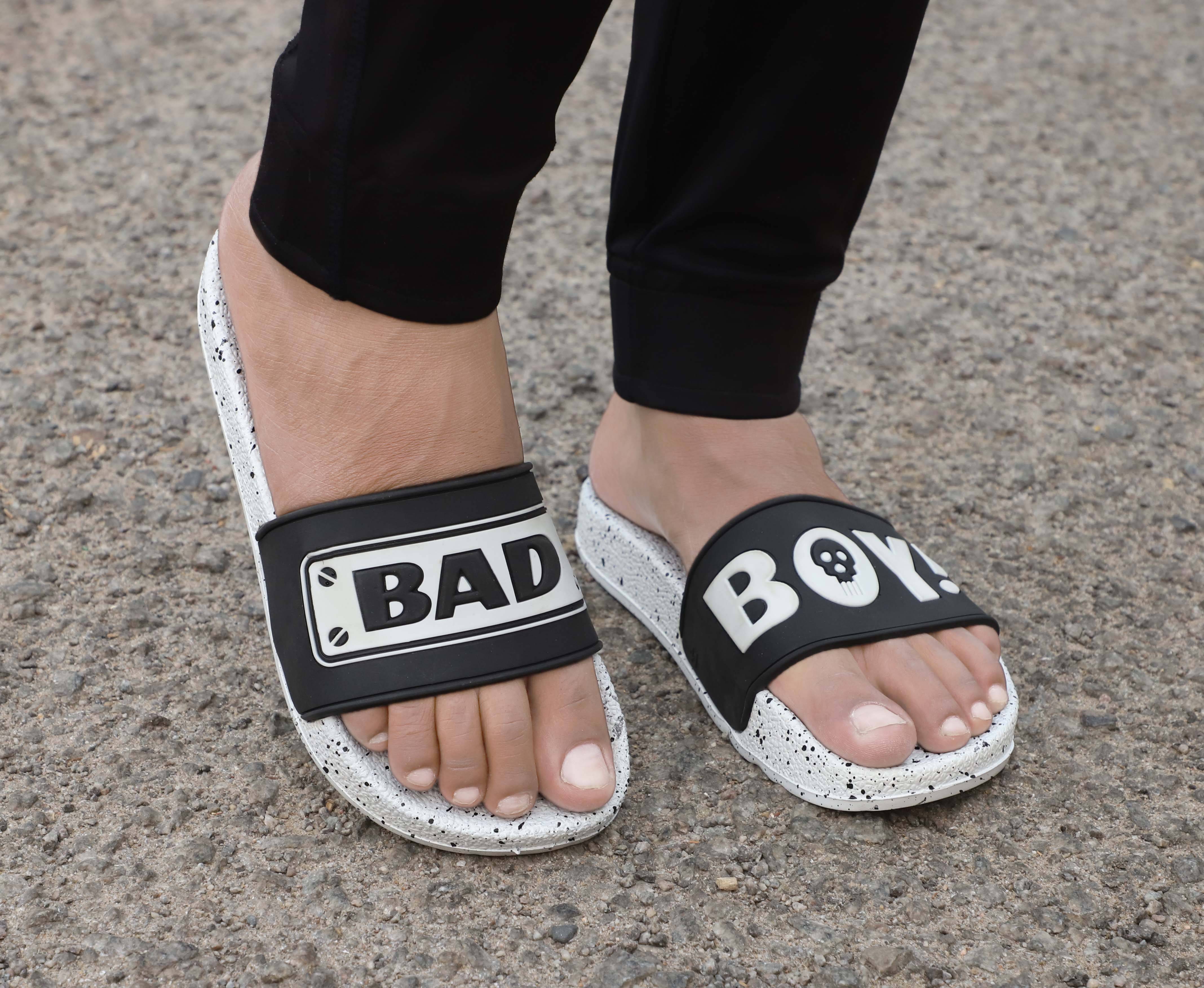     			Aadi White Men's Slide Flip Flop