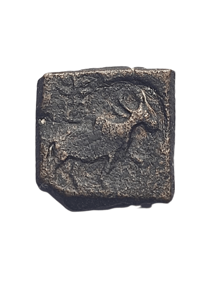     			Bull Nandi Type Copper Coin founded in Central India Eastern Malwa city state Type 200BC
