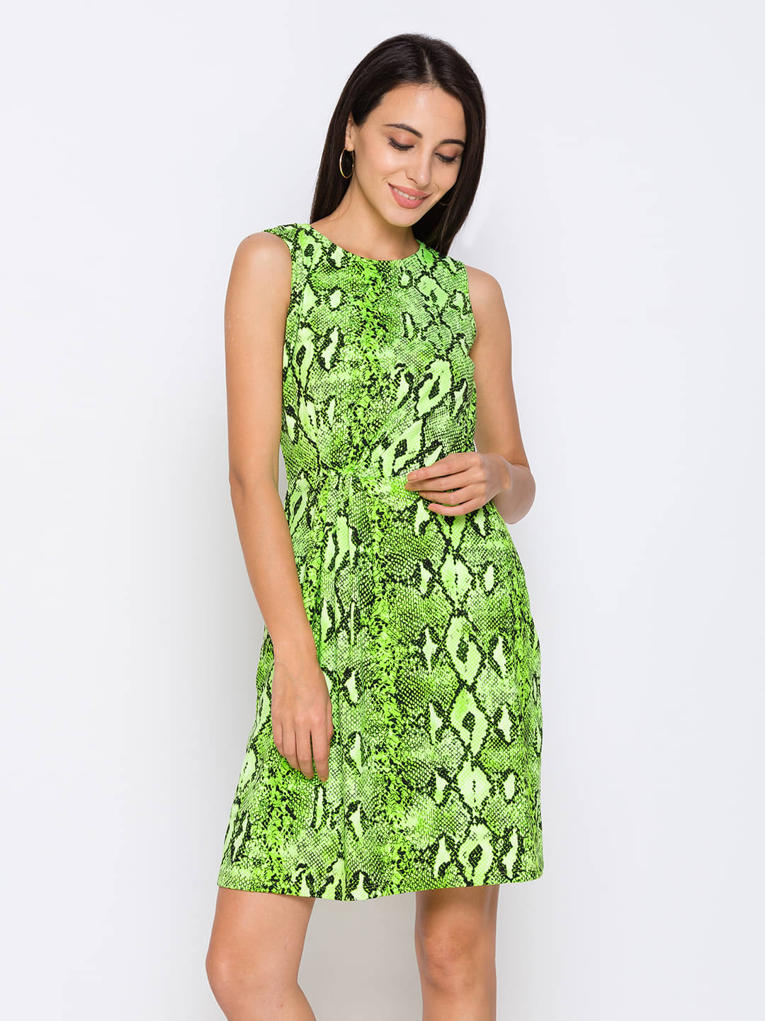     			Globus Polyester Green A- line Dress