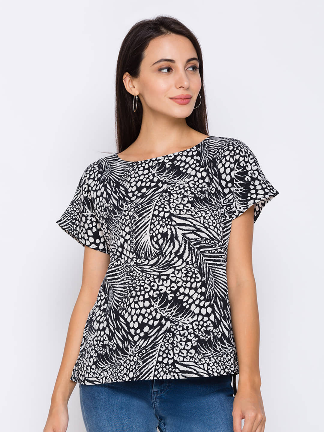 Globus Polyester Regular Tops - Black