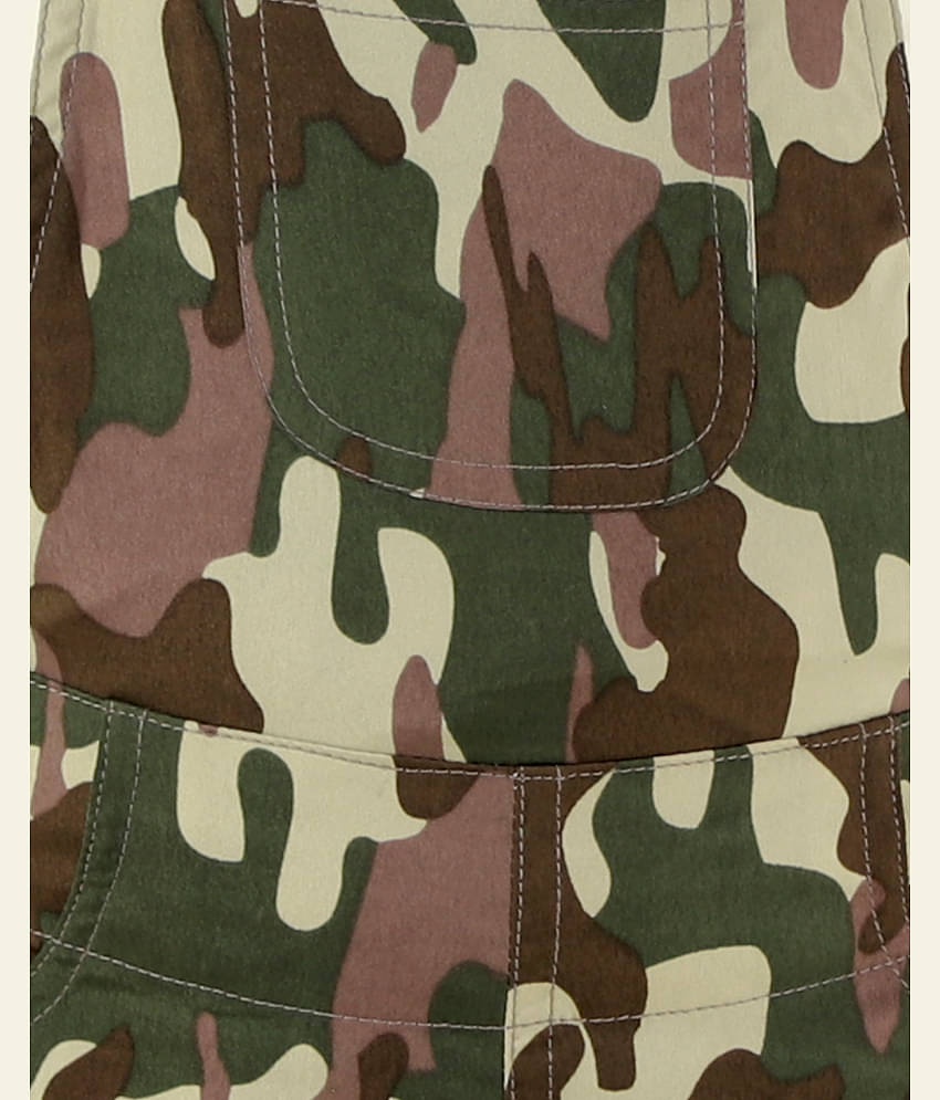 Kids Cave Girls Polyester Dungarees ( Pack of 1 , Green )