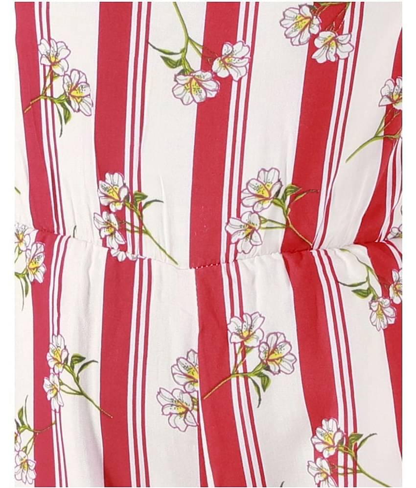 Kids Cave Girls Rayon Jumpsuit ( Pack of 1 , White )