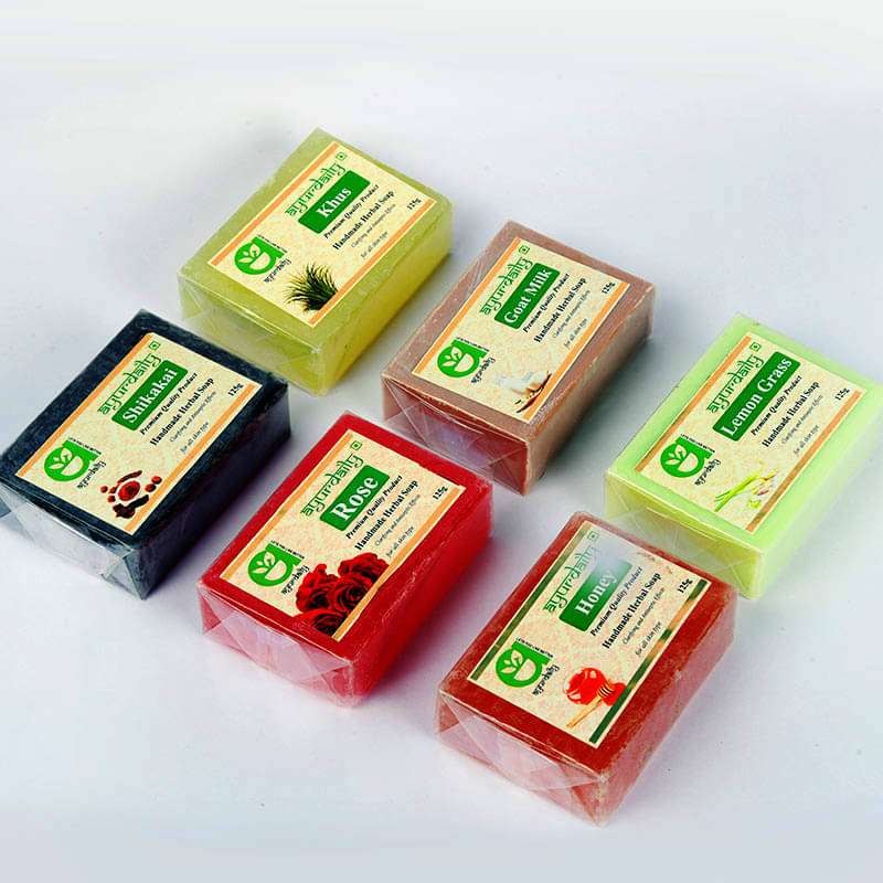 Ayurdaily Assorted Natural Handmade Soaps - India's Traditional Soap 750 g Pack of 6     			Ayurdaily Assorted Natural Handmade Soaps - India's Traditional Soap 750 g Pack of 6