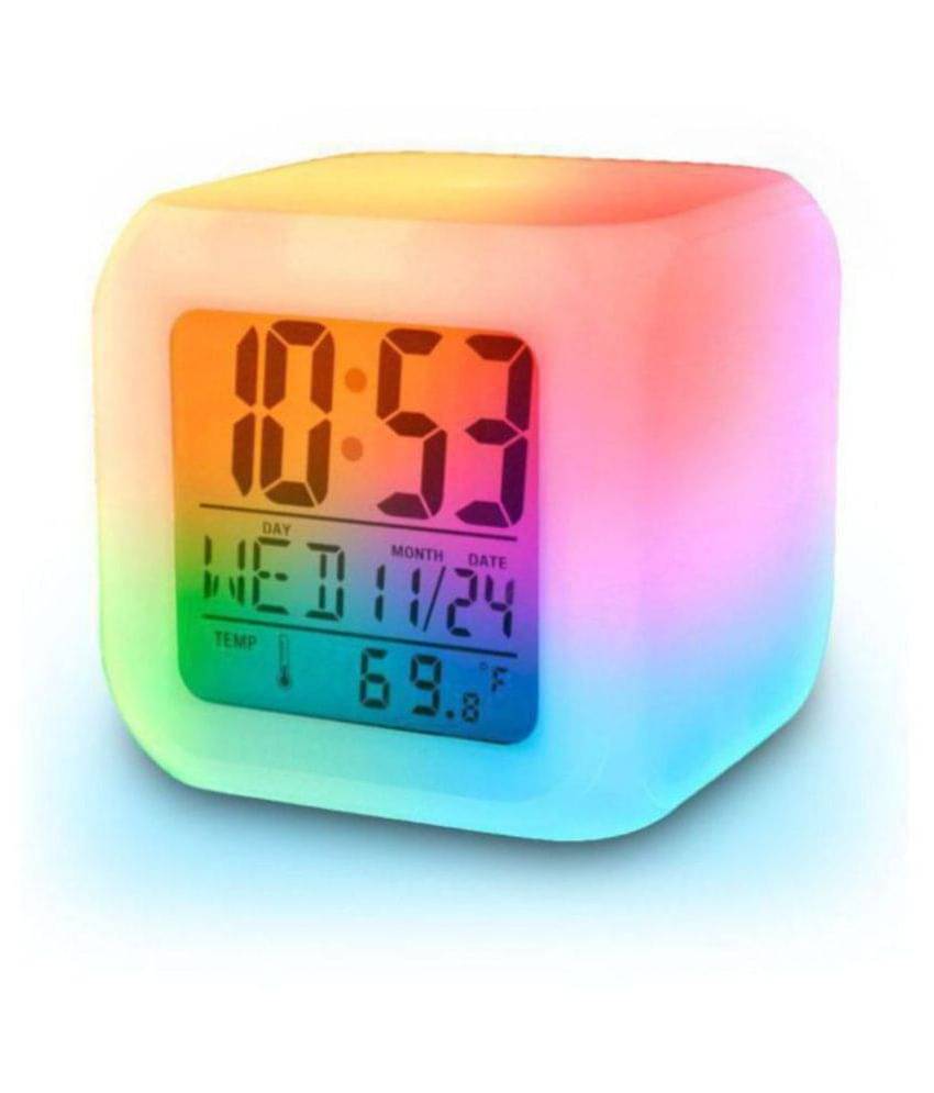     			FSN Digital Plastic Square Table Clock - Pack of 1