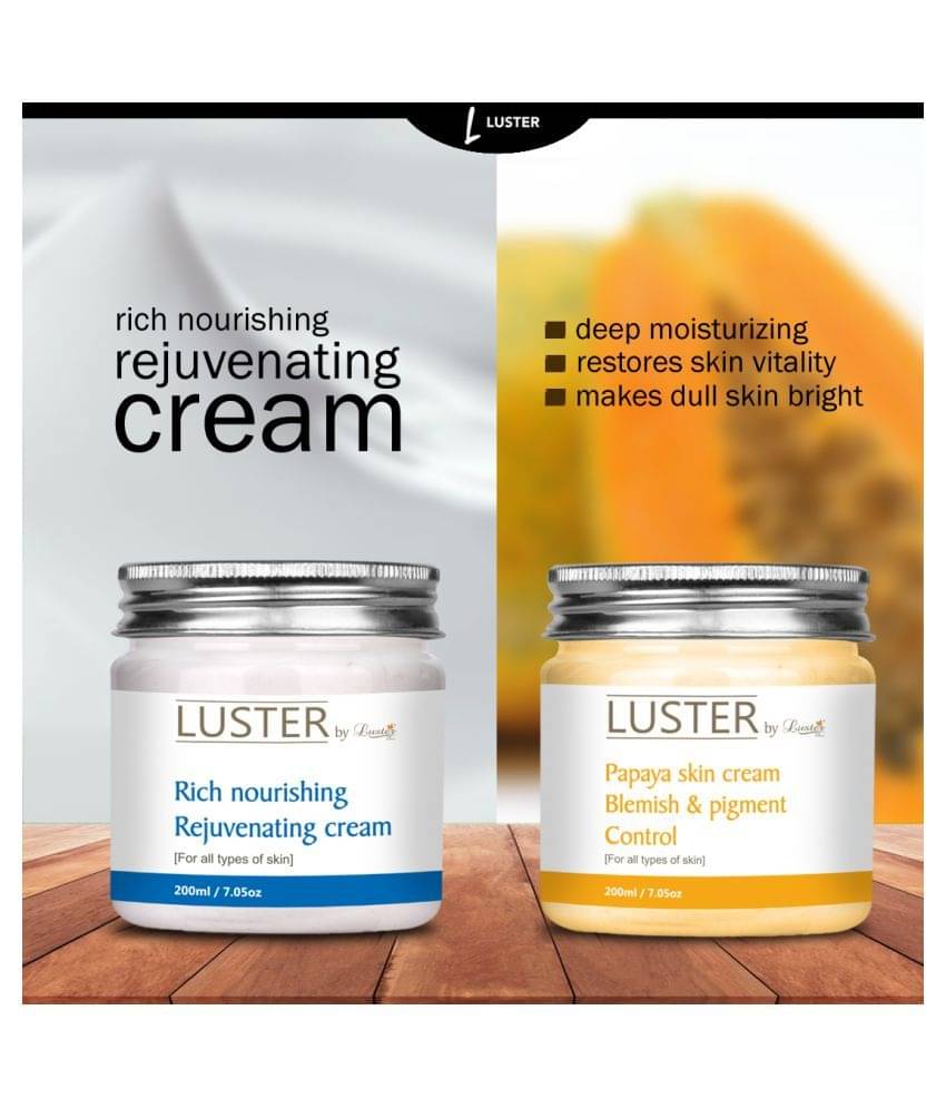     			Luster Papaya Blemish & Skin Pigment Control + Rich Nourishing Rejuvinating Night Cream 200 ml Pack of 2