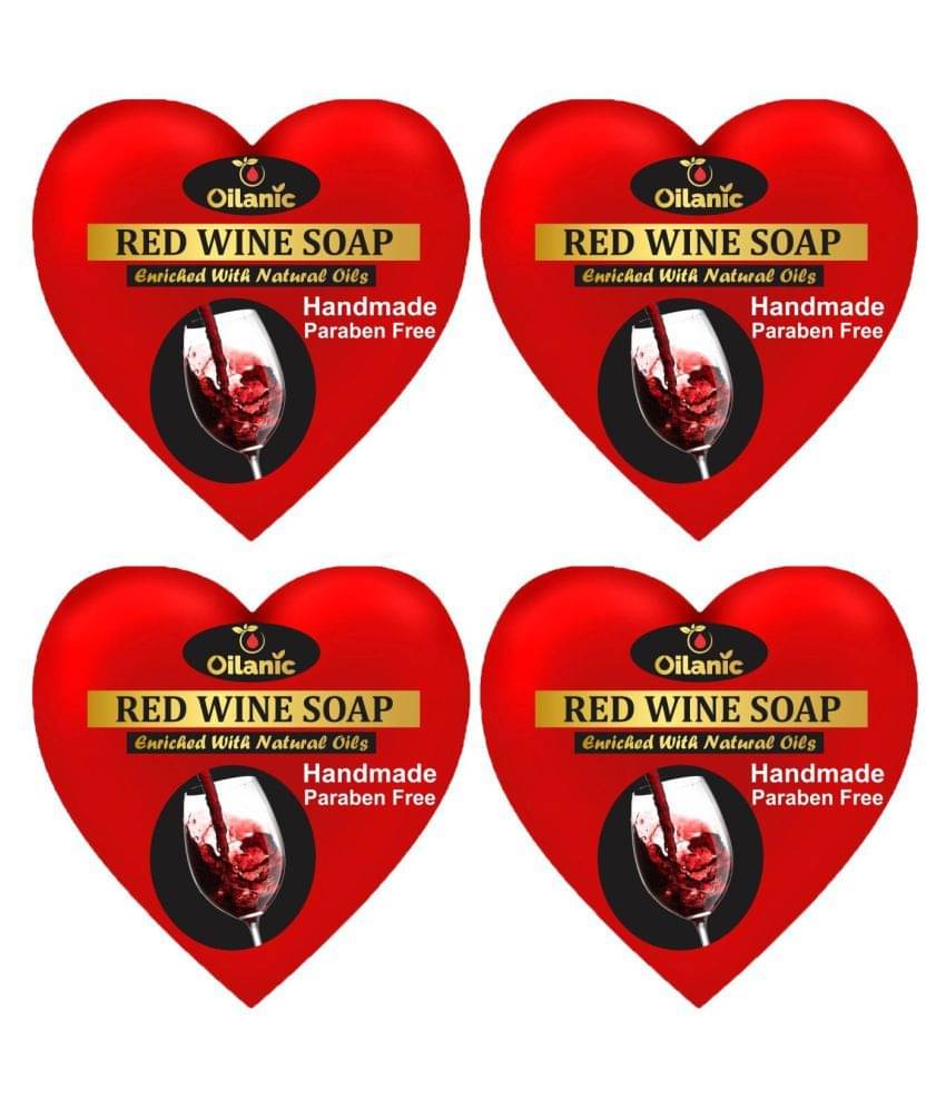 Oilanic Red Wine Soap -Ideal For Men and Women Soap 400 g Pack of 4 Oilanic Red Wine Soap -Ideal For Men and Women Soap 400 g Pack of 4
