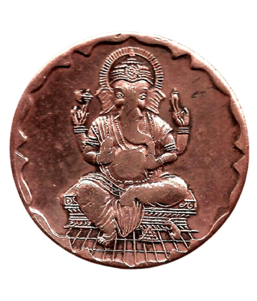     			Sanjay Online Store - LORD SHREE GANESH JI EAST INDIA CO.TEMPLE TOKEN COIN. 1 Numismatic Coins