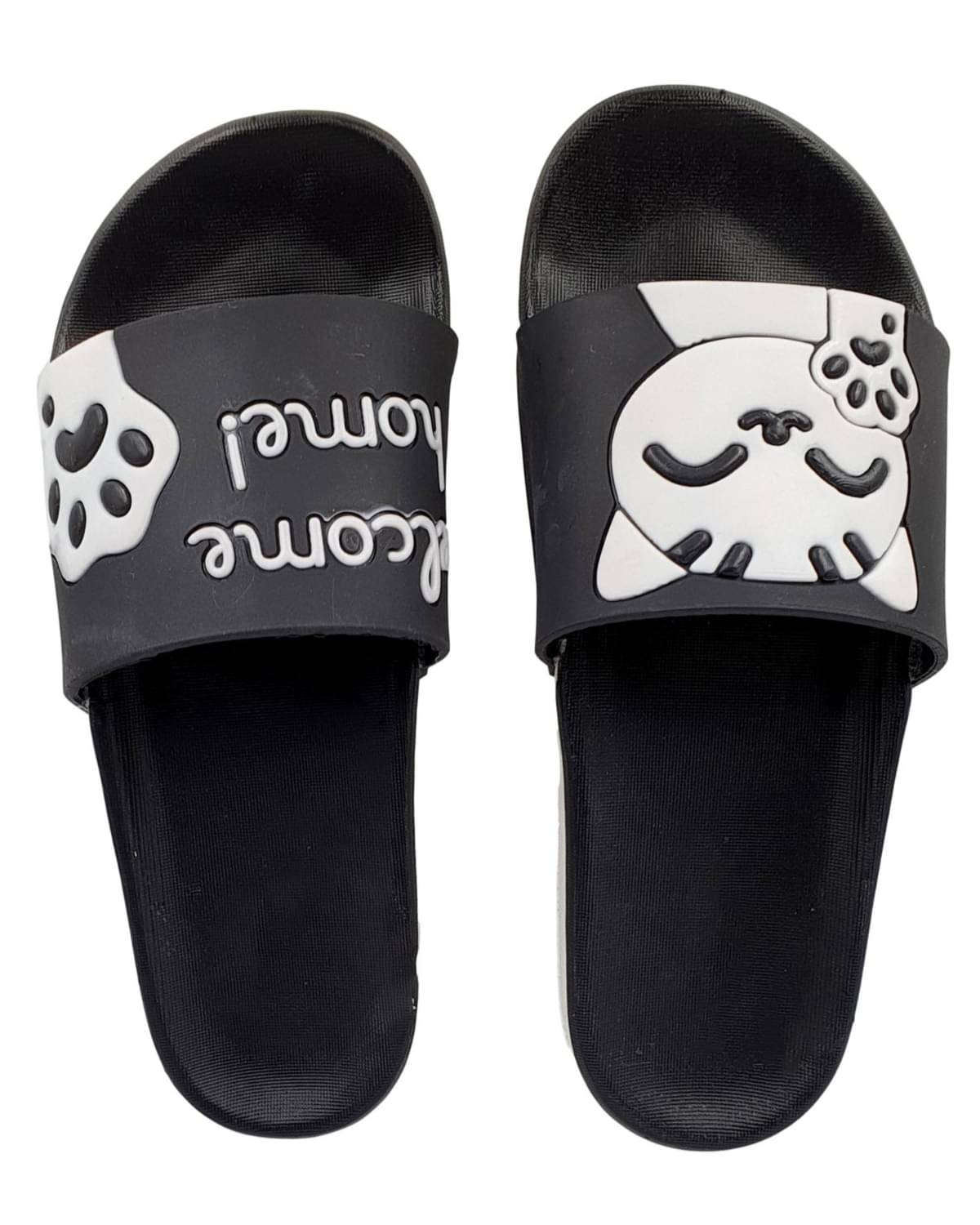     			Pampy Angel Black Slippers