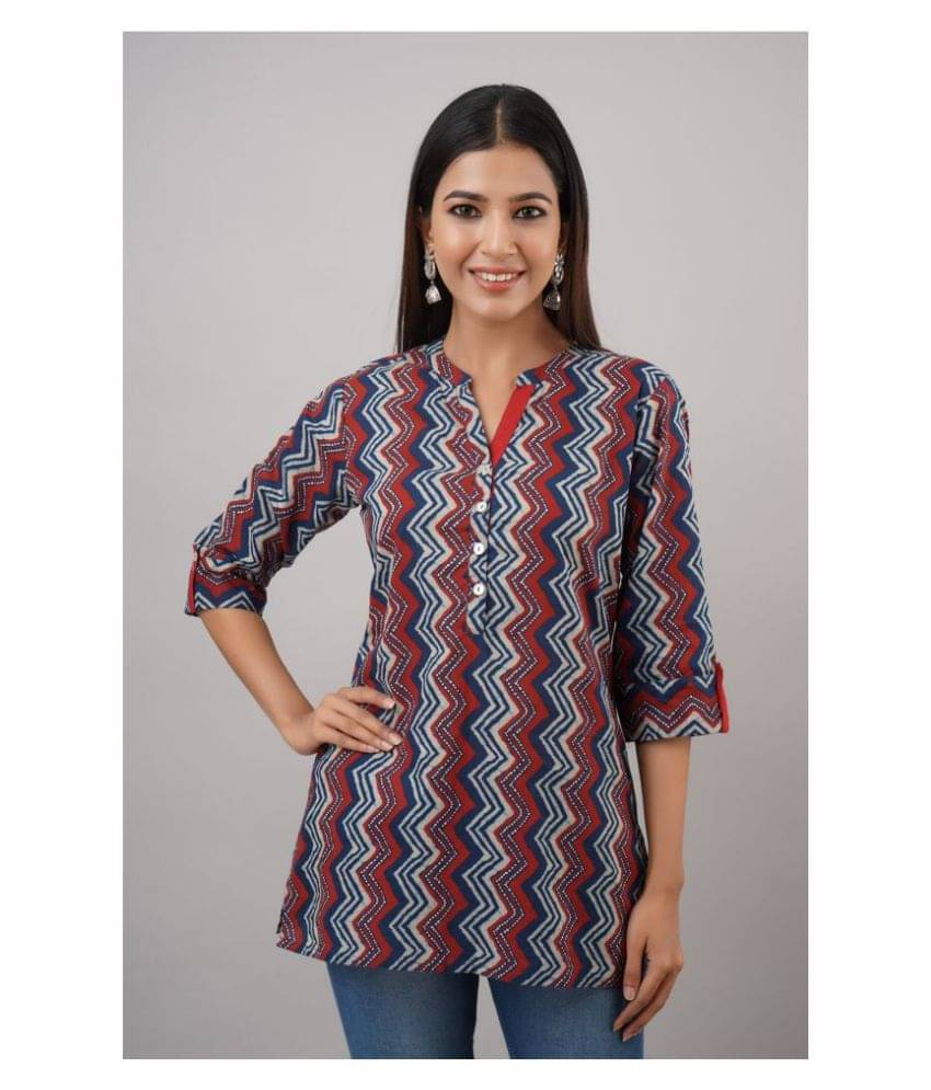 SVARCHI - Multicolor Cotton Blend Women's Tunic ( Pack of 1 ) SVARCHI - Multicolor Cotton Blend Women's Tunic ( Pack of 1 )