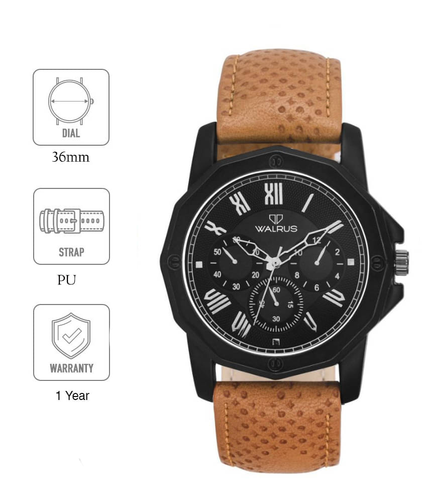     			Walrus WWM-JAY-020902-DD-02 Leather Non-Functional Chronograph Men's Watch