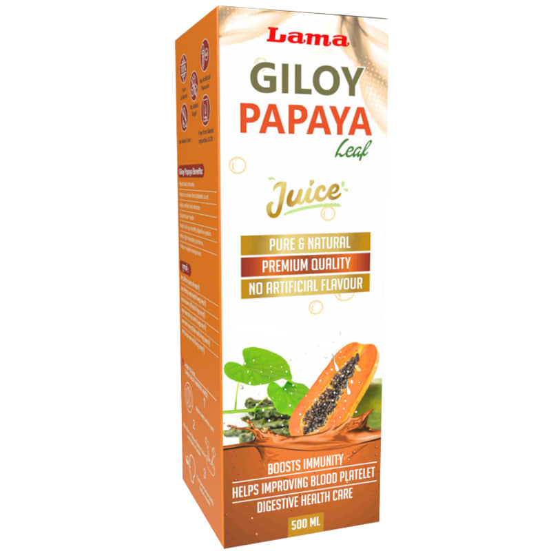 lama Giloy Papaya Juice Liquid 500 ml Pack Of 2