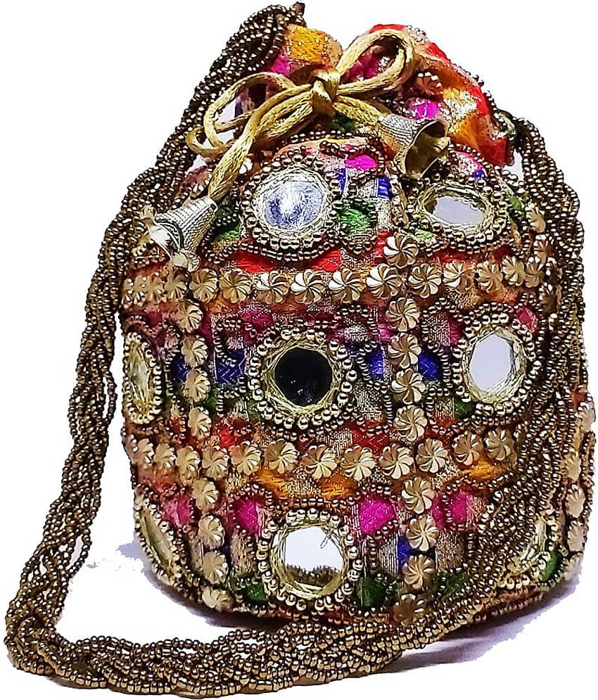 Bulbul Multi Silk Potli - Handbags | Buy online on ZillyBuy