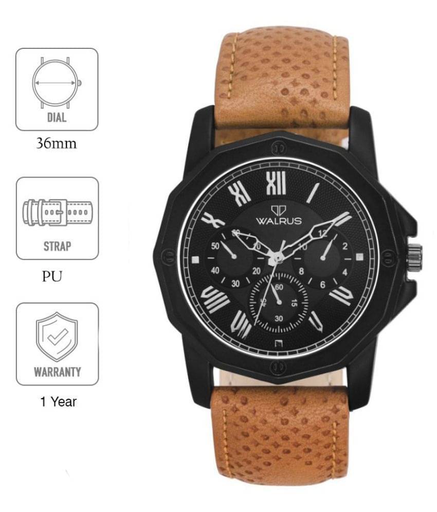     			Walrus WWM-JAY-020902-DD-01 Leather Non-Functional Chronograph Men's Watch