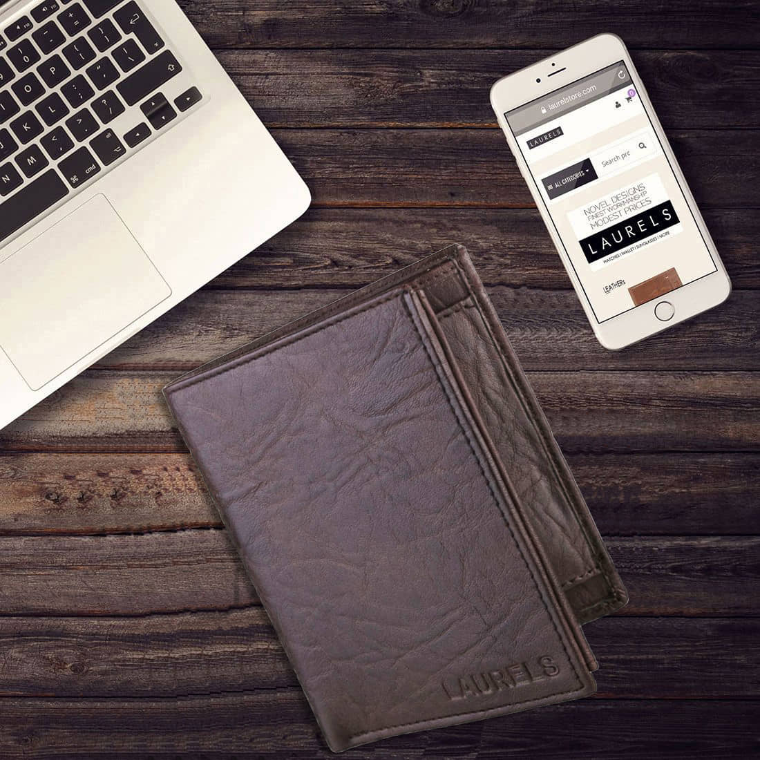 Laurels Leather Brown Casual Regular Wallet - Handbags | Buy online on ZillyBuy