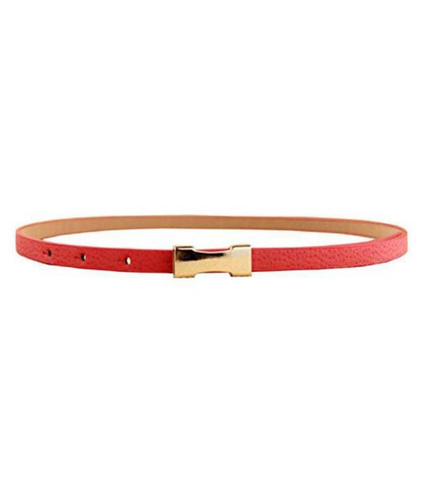     			Livosorb Red PU Casual Belt