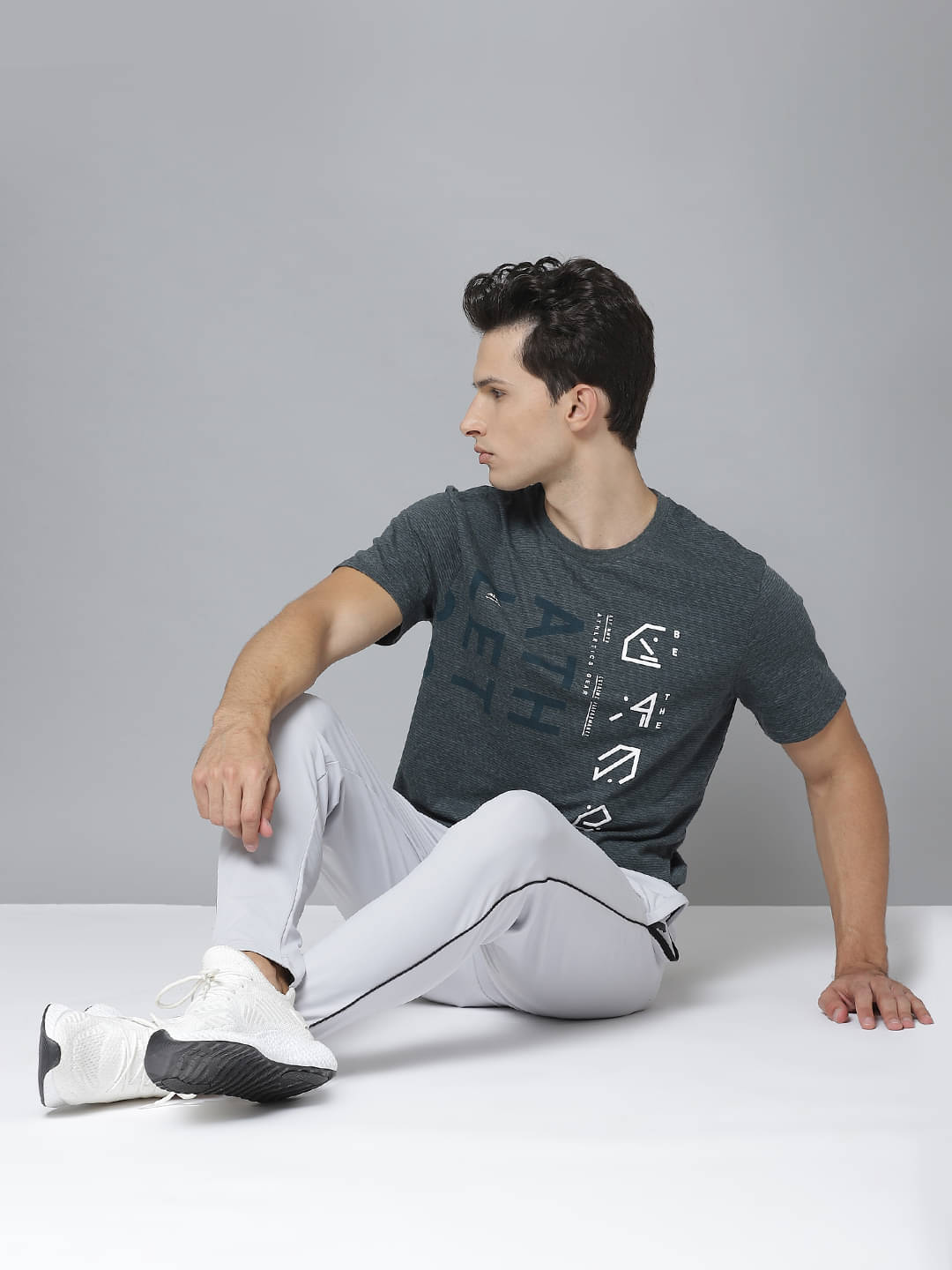     			Alcis - Dark Grey Cotton Blend Regular Fit Men's Sports T-Shirt ( Pack of 1 )