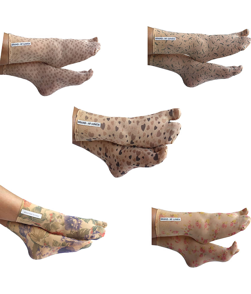HF LUMEN - Multicolor Nylon Women's Thumb Socks ( Pack of 5 ) - Socks | Buy online on ZillyBuy