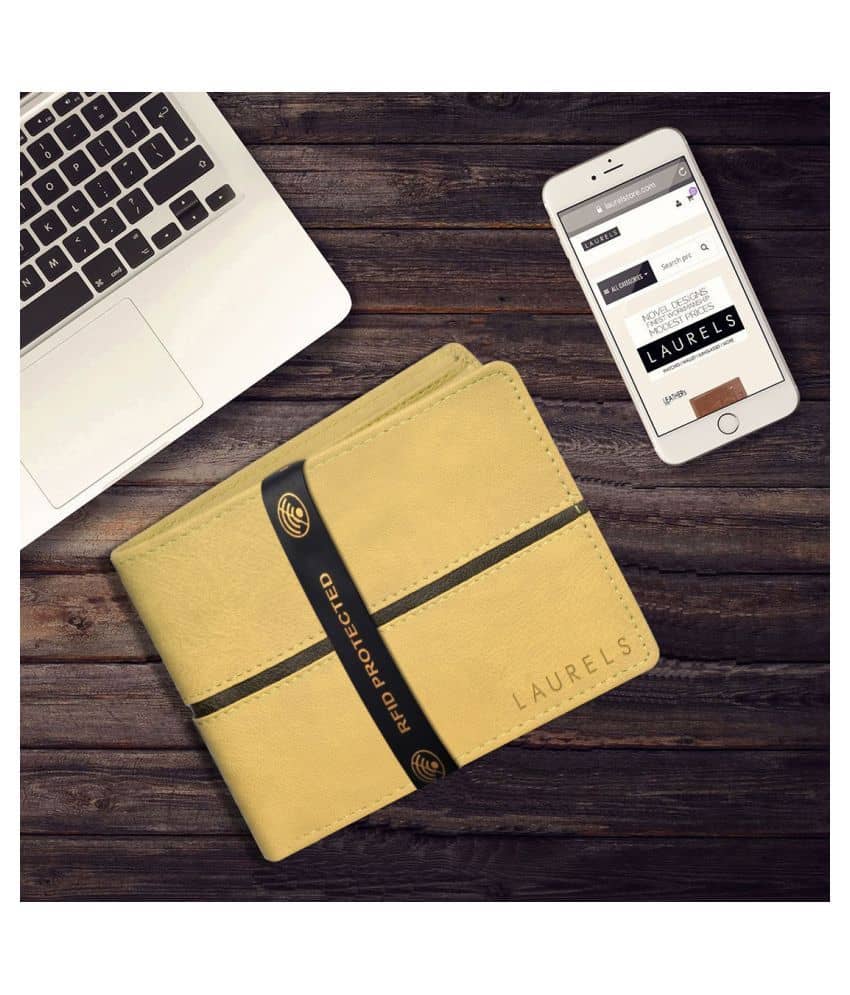 Laurels Faux Leather Tan Fashion Regular Wallet - Handbags | Buy online on ZillyBuy