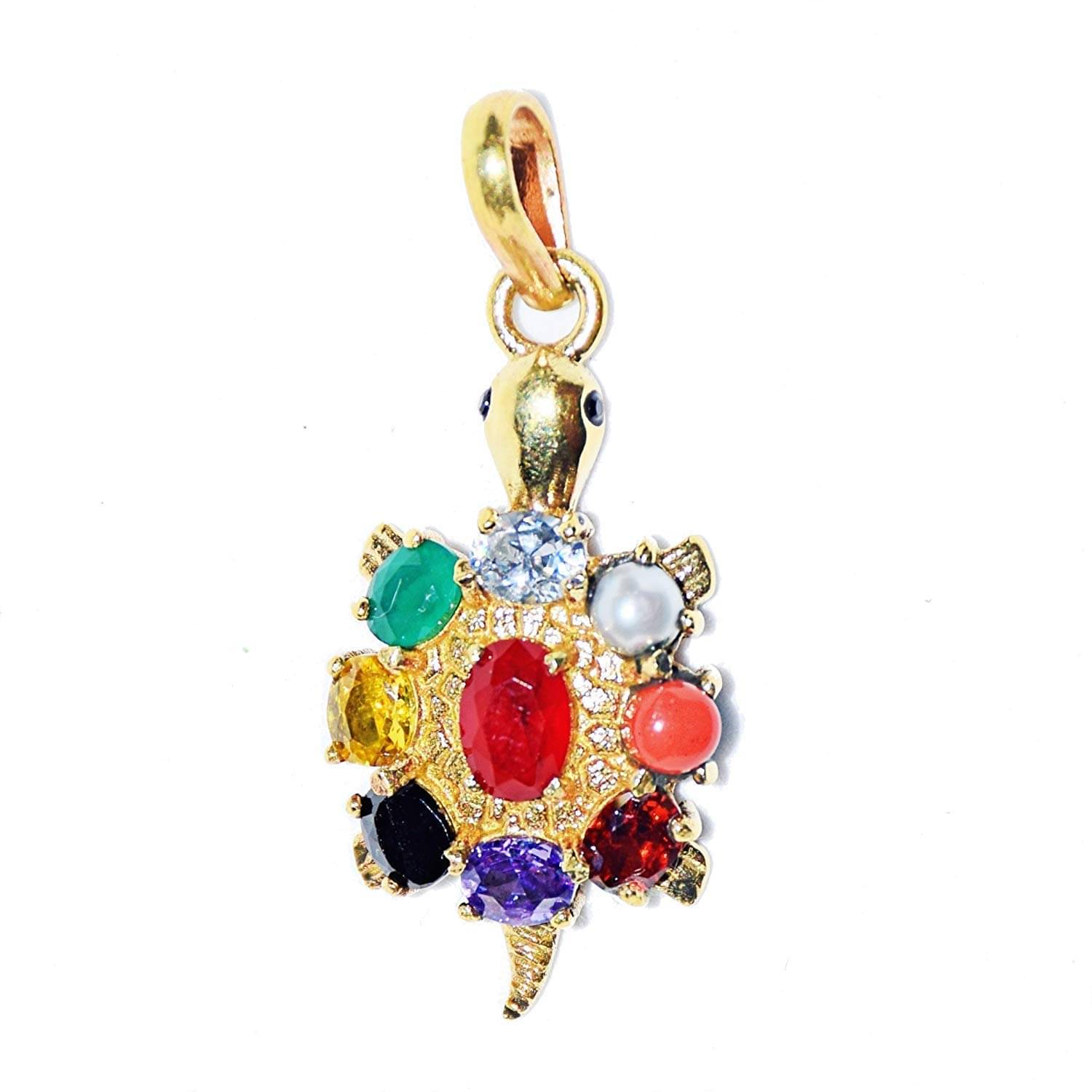 Navratna tortoise pendant | kachua pendant | small tortoise pendant Navratna tortoise pendant | kachua pendant | small tortoise pendant