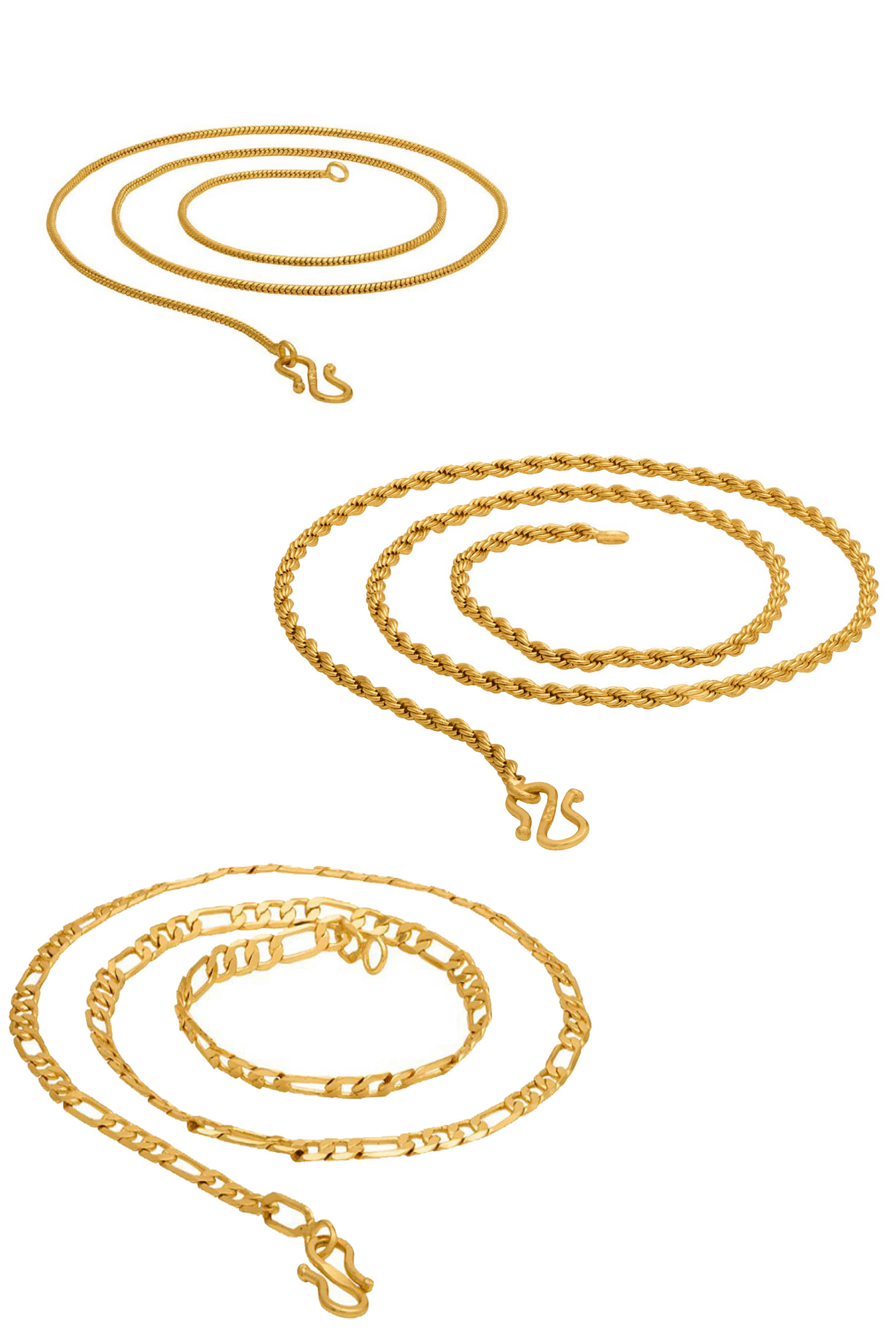KRIMO Gold Plated Chain ( Set of 1 )