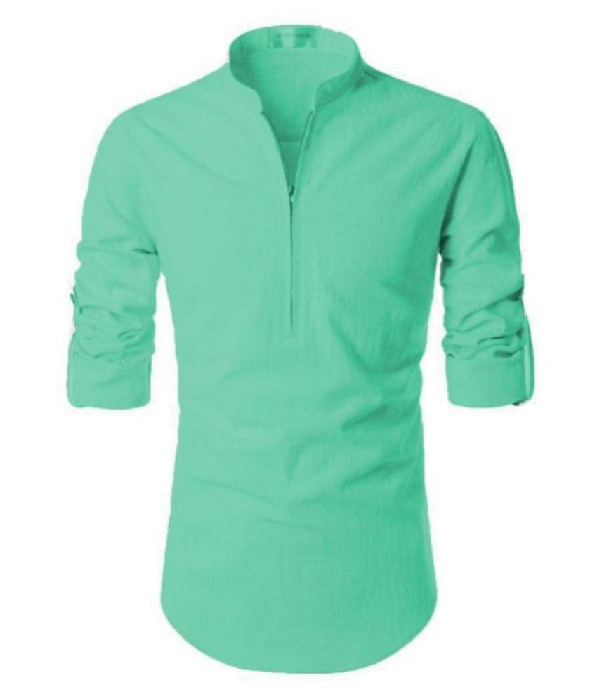     			Life Roads 100 Percent Cotton Slim Fit Men's Casual Shirt - Turquoise ( Pack of 1 )
