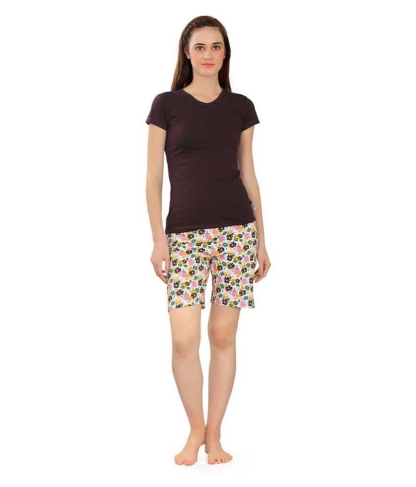Zebu Cotton Nightsuit Sets - Brown Zebu Cotton Nightsuit Sets - Brown
