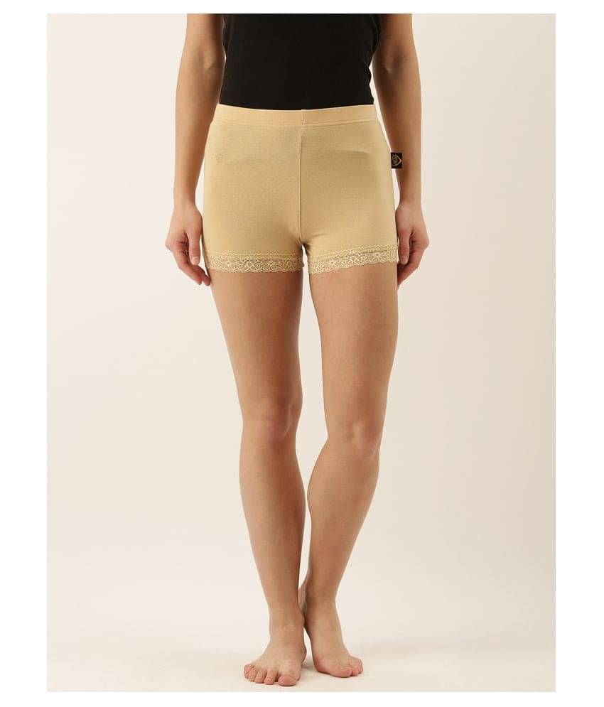     			Zebu Poly Viscose Cut-Offs - Beige