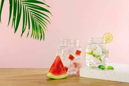     			CROCO JAR Glass Spice Container Set of 3 1400 mL