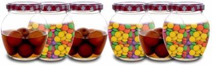     			CROCO JAR Glass Spice Container Set of 8 400 mL