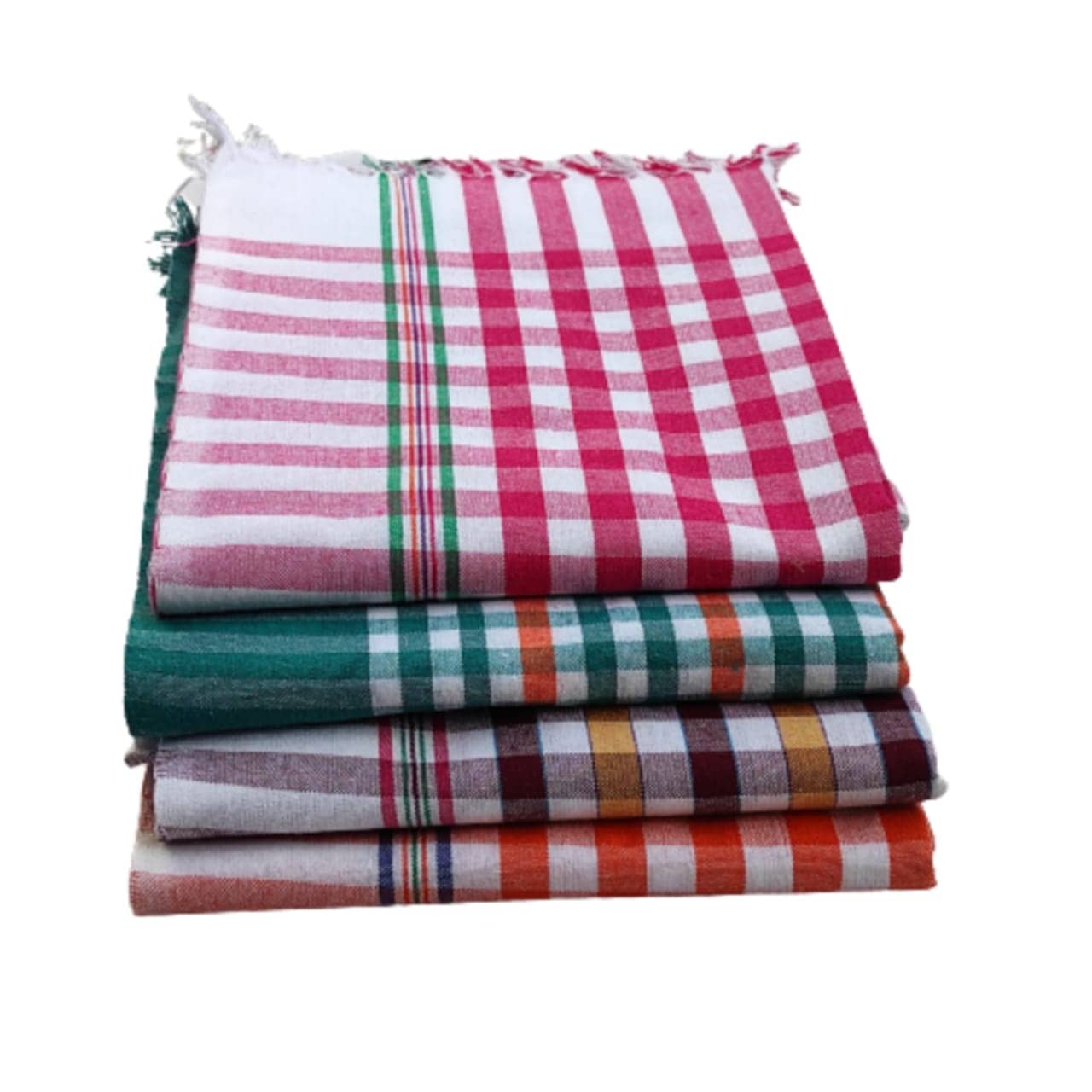 KAKUMANU - Multicolor Cotton Checks Bath Towel (Pack of 4) - Towels | Buy online on ZillyBuy
