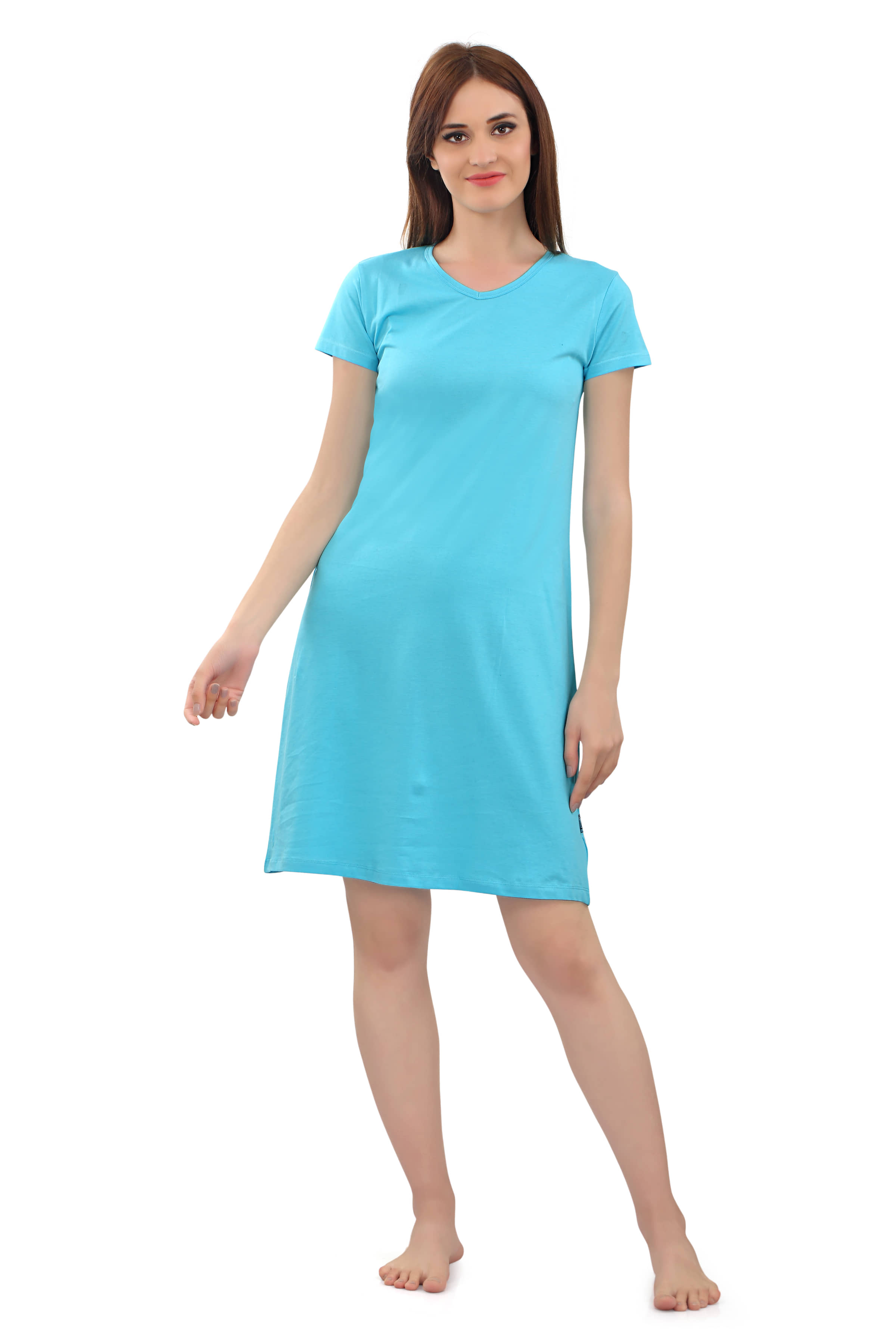Zebu Cotton Night Dress - Multi Color - Nightwear & Loungewear | Buy online on ZillyBuy