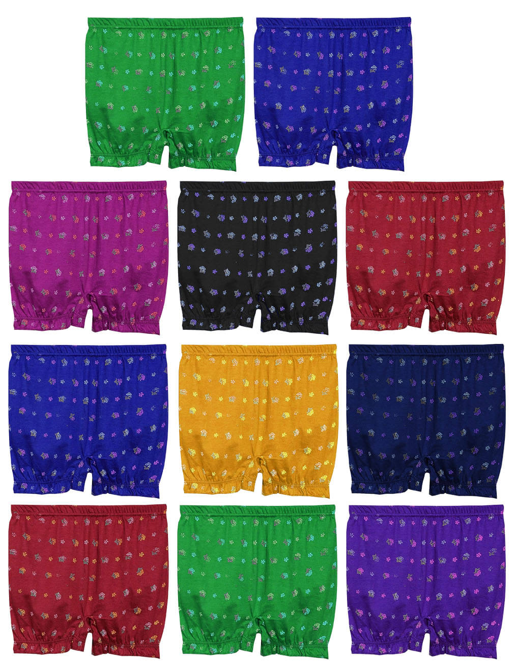     			Dixcy Josh Cotton Printed Multicolour Inner Bloomers for Kids/Boys/Girls - Pack of 11