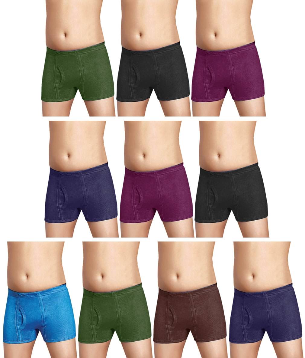 Dixcy Josh Fine Cotton Solid/Plain Multicolour Trunk/Bloomer/Underwear/ for Kids/Boys - Pack of 10 Dixcy Josh Fine Cotton Solid/Plain Multicolour Trunk/Bloomer/Underwear/ for Kids/Boys - Pack of 10