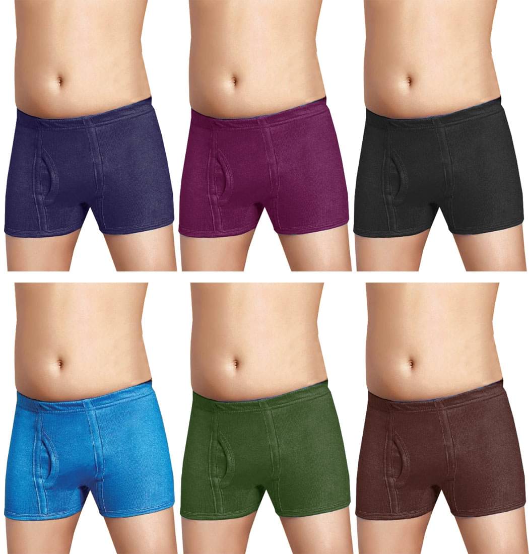 Dixcy Josh Fine Cotton Solid/Plain Multicolour Trunk/Bloomer/Underwear/ for Kids/Boys - Pack of 6 Dixcy Josh Fine Cotton Solid/Plain Multicolour Trunk/Bloomer/Underwear/ for Kids/Boys - Pack of 6