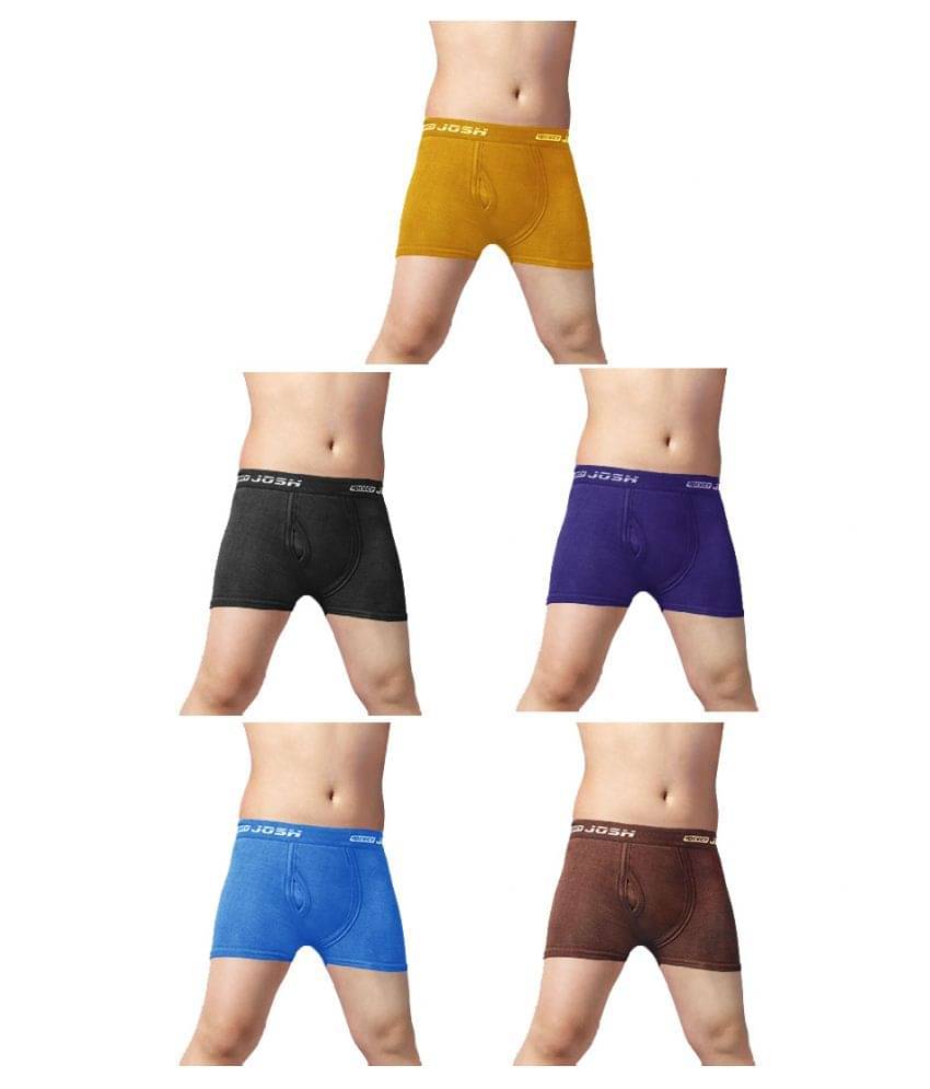 Dixcy Josh ICD Cotton Solid/Plain Multicolour Trunk/Bloomer/Underwear/ for Kids/Boys - Pack of 5 Dixcy Josh ICD Cotton Solid/Plain Multicolour Trunk/Bloomer/Underwear/ for Kids/Boys - Pack of 5