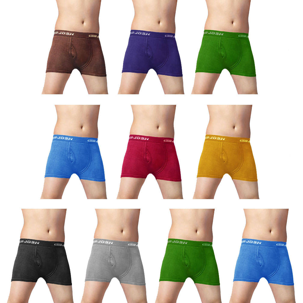 Dixcy Josh ICD Cotton Solid/Plain Multicolour Trunk/Bloomer/Underwear/ for Kids/Boys - Pack of 10 Dixcy Josh ICD Cotton Solid/Plain Multicolour Trunk/Bloomer/Underwear/ for Kids/Boys - Pack of 10