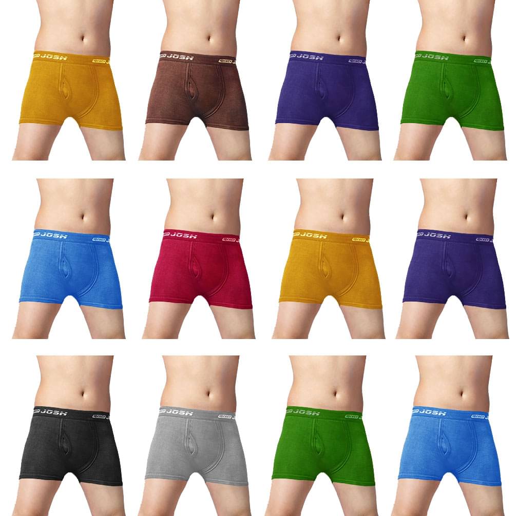 Dixcy Josh ICD Cotton Solid/Plain Multicolour Trunk/Bloomer/Underwear/ for Kids/Boys - Pack of 12 Dixcy Josh ICD Cotton Solid/Plain Multicolour Trunk/Bloomer/Underwear/ for Kids/Boys - Pack of 12