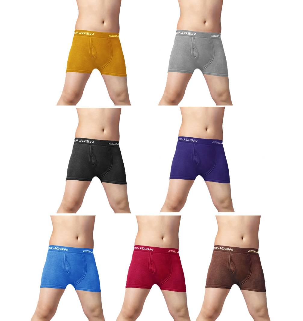 Dixcy Josh ICD Cotton Solid/Plain Multicolour Trunk/Bloomer/Underwear/ for Kids/Boys - Pack of 7 Dixcy Josh ICD Cotton Solid/Plain Multicolour Trunk/Bloomer/Underwear/ for Kids/Boys - Pack of 7