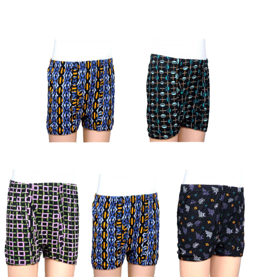 Dixcy Scott Crazy Cotton Printed Multicolour Trunk/Bloomer/Underwear/ for Kids/Boys/Girls - Pack of 5 - Nightwear & Loungewear | Buy online on ZillyBuy