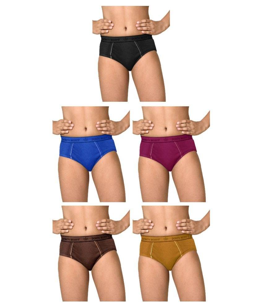 Dixcy Scott Replay Cotton Solid/Plain Multicolour Brief/Underwear/ for Kids/Boys - Pack of 5 Dixcy Scott Replay Cotton Solid/Plain Multicolour Brief/Underwear/ for Kids/Boys - Pack of 5