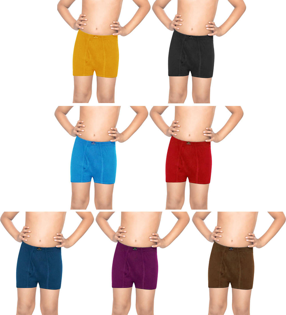 Dixcy Scott Swish Cotton Solid/Plain Multicolour Trunk/Bloomer/Underwear/ for Kids/Boys - Pack of 7 Dixcy Scott Swish Cotton Solid/Plain Multicolour Trunk/Bloomer/Underwear/ for Kids/Boys - Pack of 7